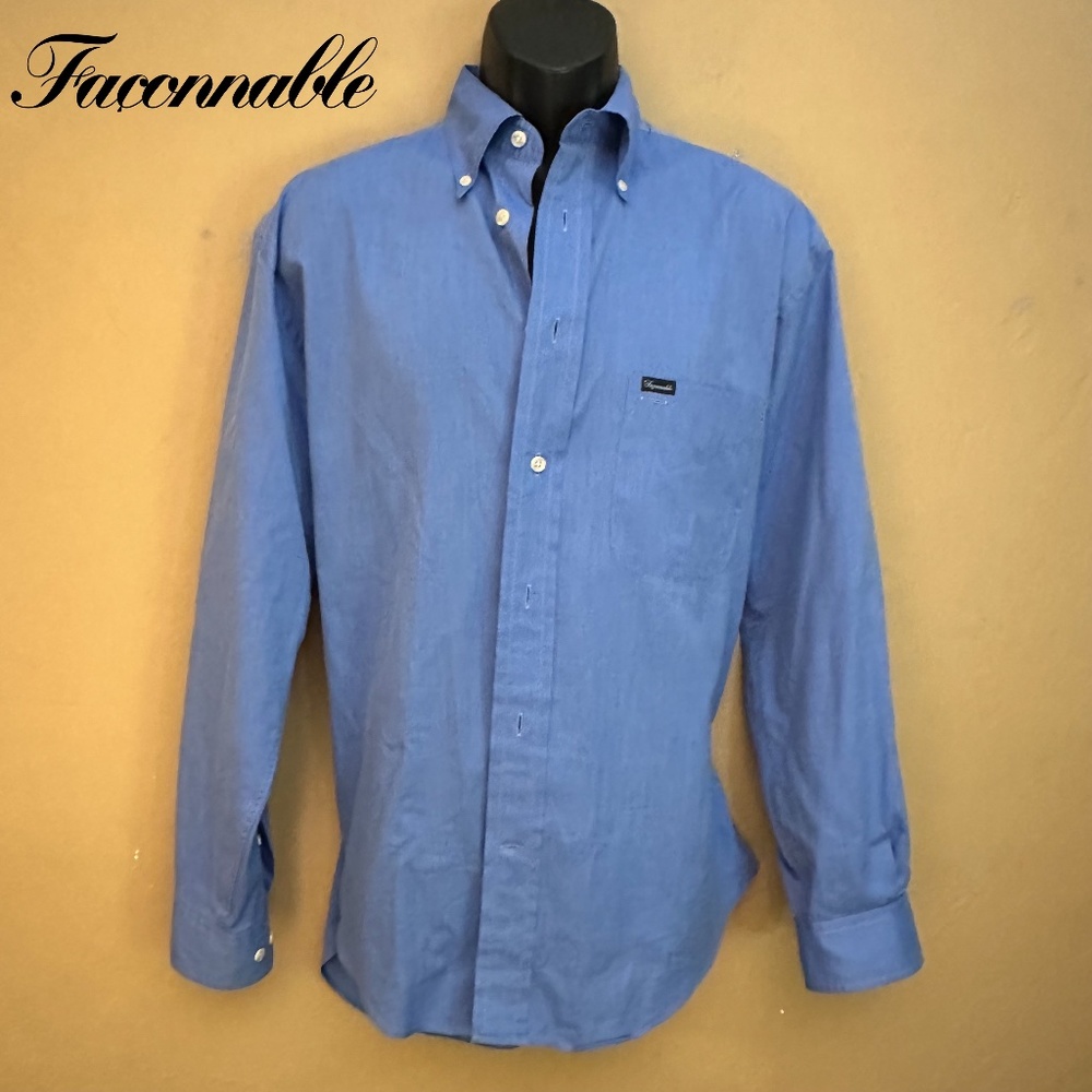 Faconnable Button Down Shirt Medium Gently Worn 1… - image 1
